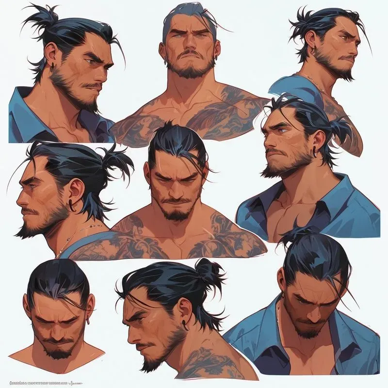 Expressive Character Sheet Illustrations Midjourney Prompt | PromptBase