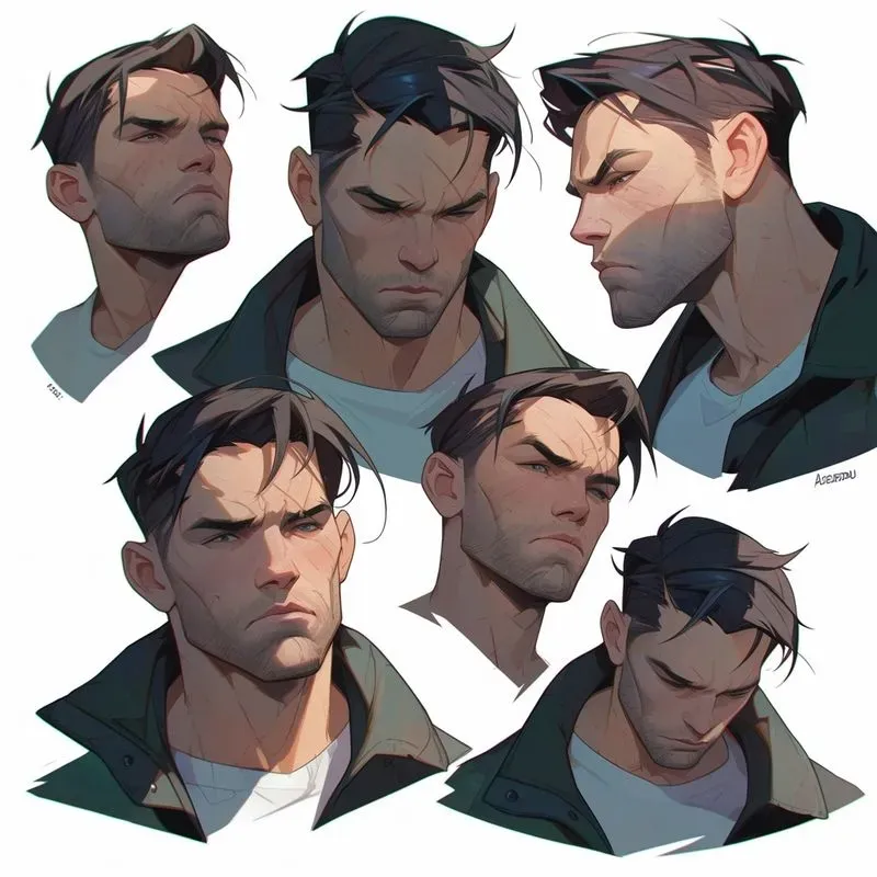 Expressive Character Sheet Illustrations Midjourney Prompt | PromptBase