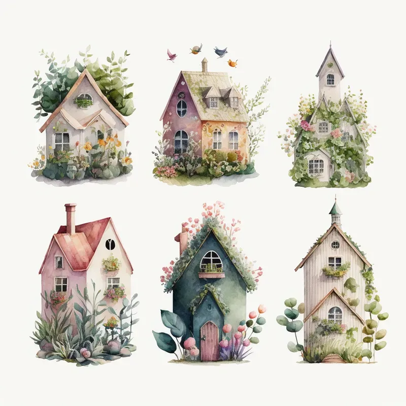 Pretty Watercolor Collections Midjourney Prompt | PromptBase