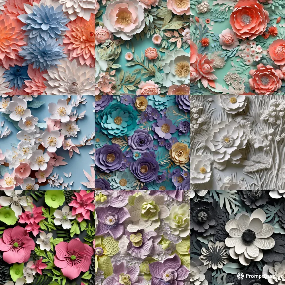 3D Flower Patterns Midjourney Prompt | PromptBase