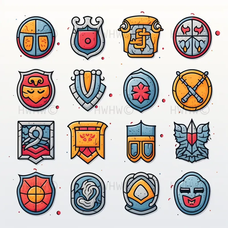 Cute 2D Cartoon Doodle Icon Sets Midjourney Prompt | PromptBase