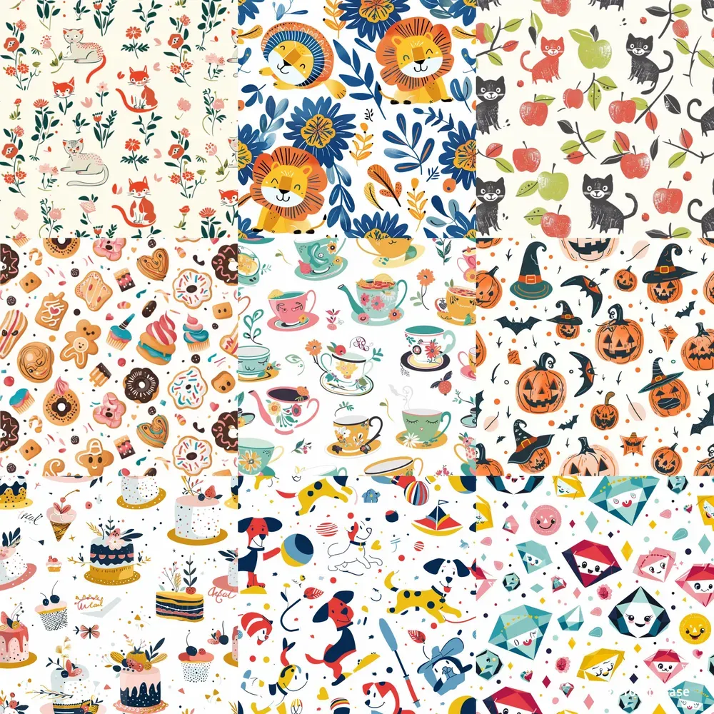 High Resolution Whimsy Patterns Seamless Whimsy Patterns Midjourney Prompt | PromptBase