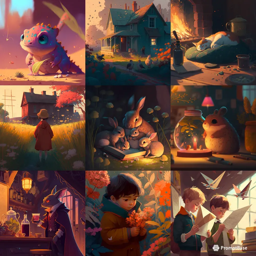 Illustrations For Childrens Books Midjourney Prompt | PromptBase