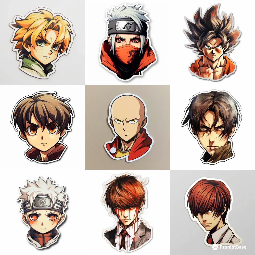 Anime Stickers Midjourney Prompt | PromptBase