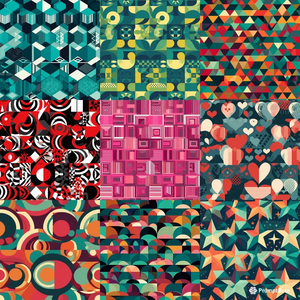 Abstract Geometric Patterns Midjourney Prompt | PromptBase