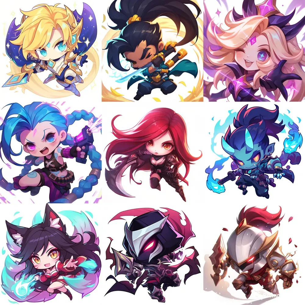 chibi*.ページ Chibi League Of Legend Characters Midjourney Prompt | PromptBase