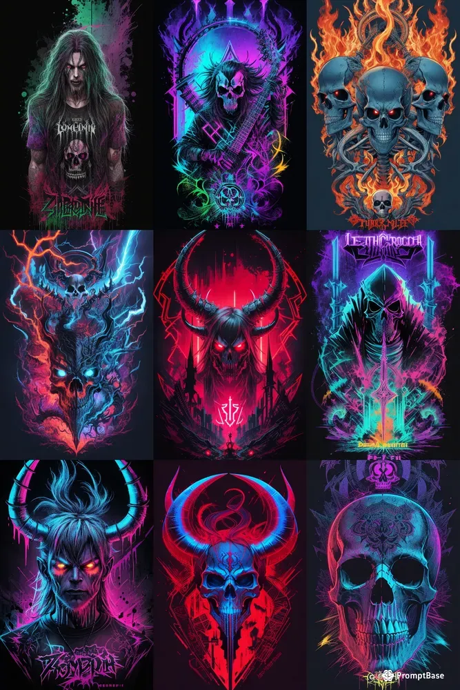 Death Metal Merch Designs Leonardo Ai Prompt | PromptBase