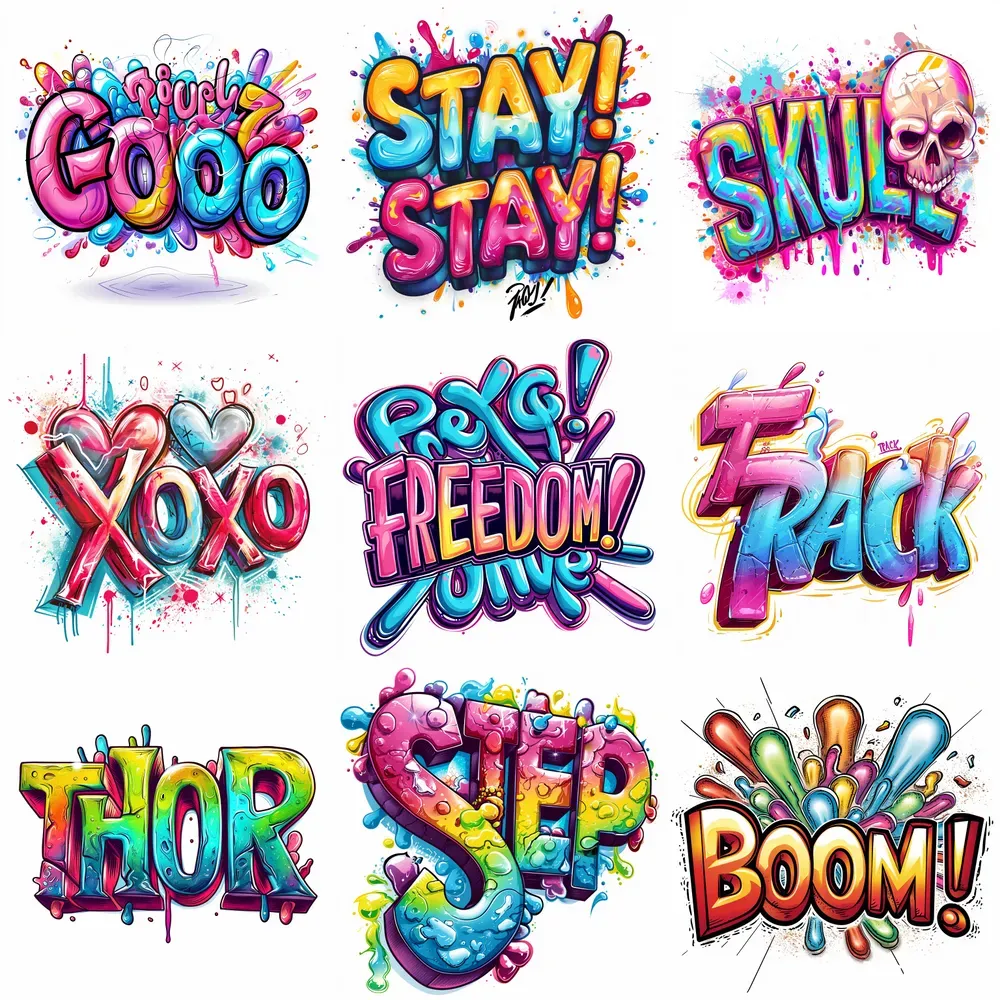 Cartoon graffiti custom text font gens midjourney prompt promptbase