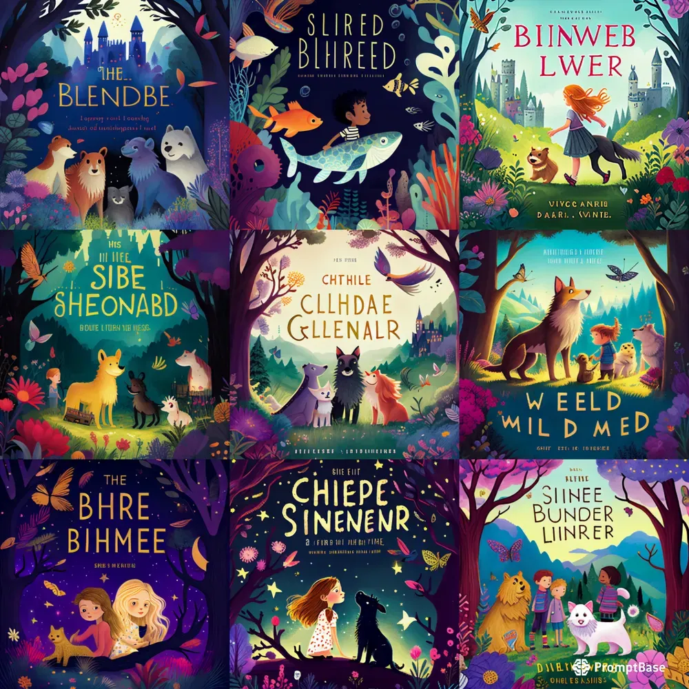 Stunning Childrens Book Cover Designs Midjourney Prompt | PromptBase