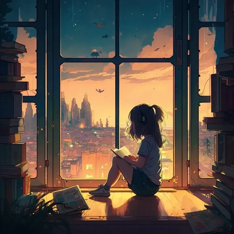 Dreamy Nostalgic Lofi Illustrations Midjourney Prompt | PromptBase