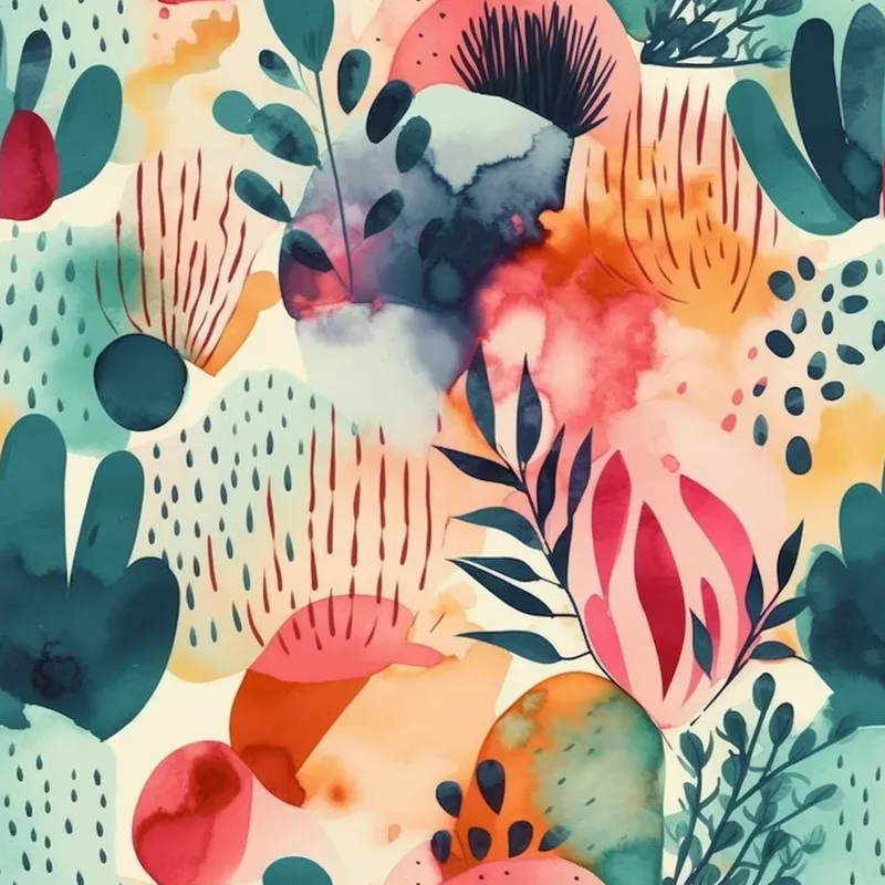 Vibrant Abstract Watercolor Patterns Midjourney Prompt | PromptBase