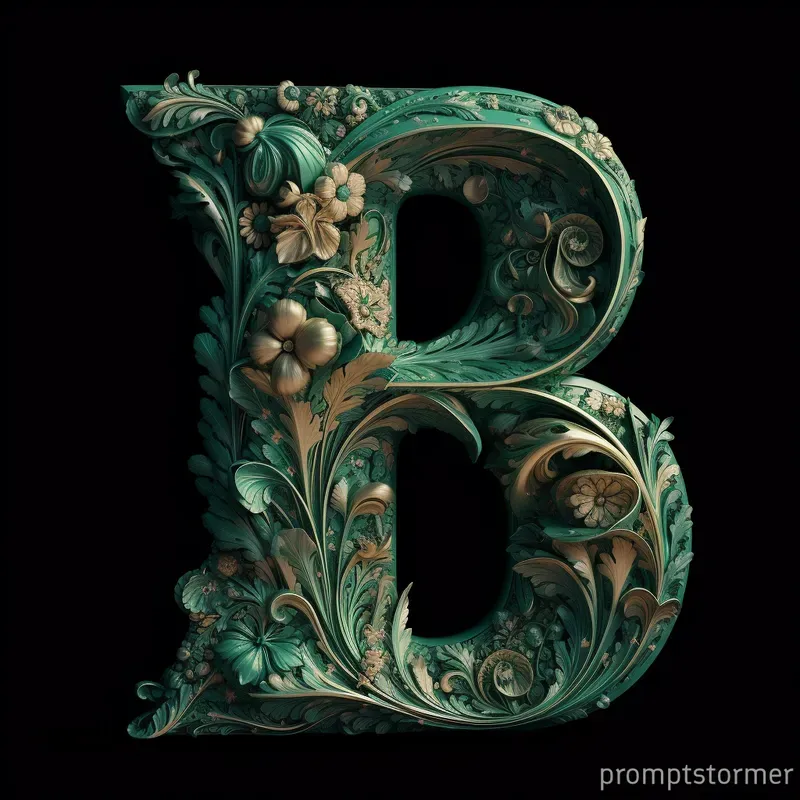 Beautiful Letter Design Midjourney Prompt | PromptBase