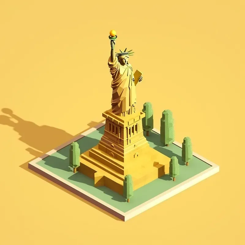 Isometric Landmarks Photos Midjourney Prompt | PromptBase