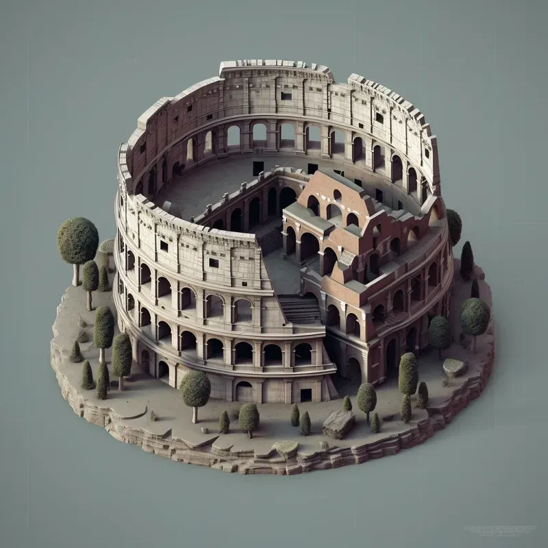 Isometric Landmarks Photos Midjourney Prompt | PromptBase