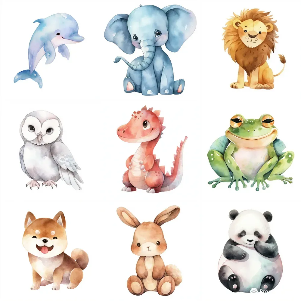Cute Animals In Watercolor Art Midjourney Prompt | PromptBase