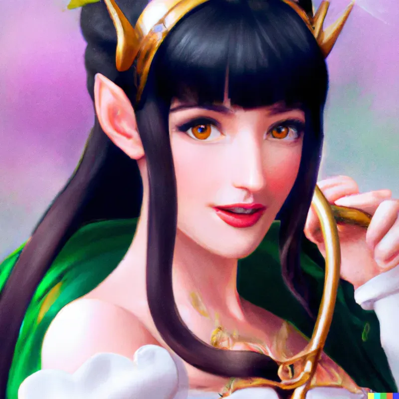 Elf Manga Woman Pin-up Art DALL·E Prompt | PromptBase