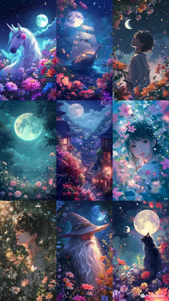 Dreamy Anime Style Illustrations Midjourney Prompt | PromptBase