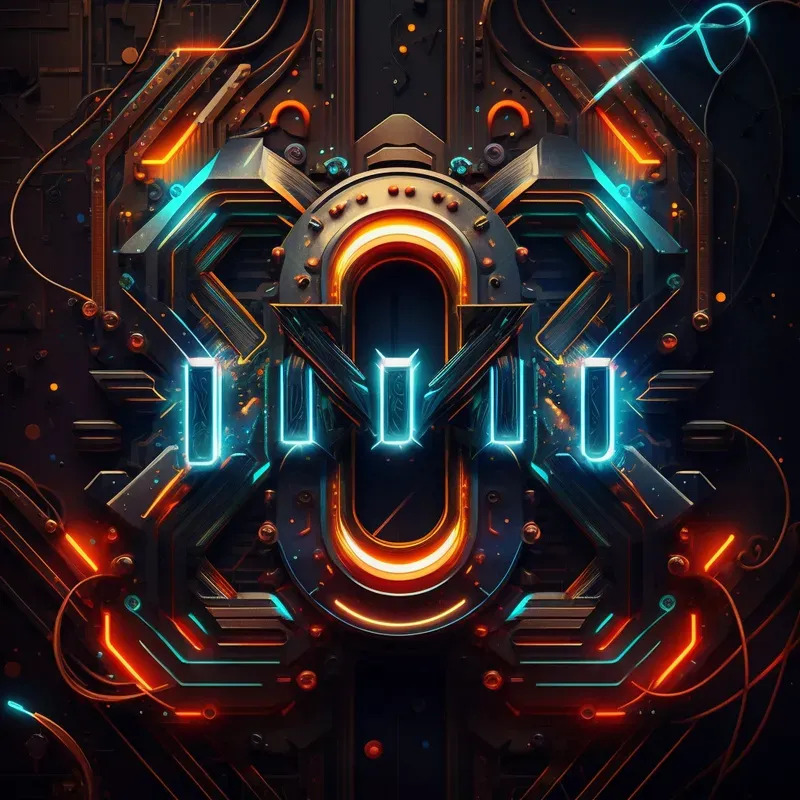 Electric Circuit Lettering Logo Midjourney Prompt | PromptBase