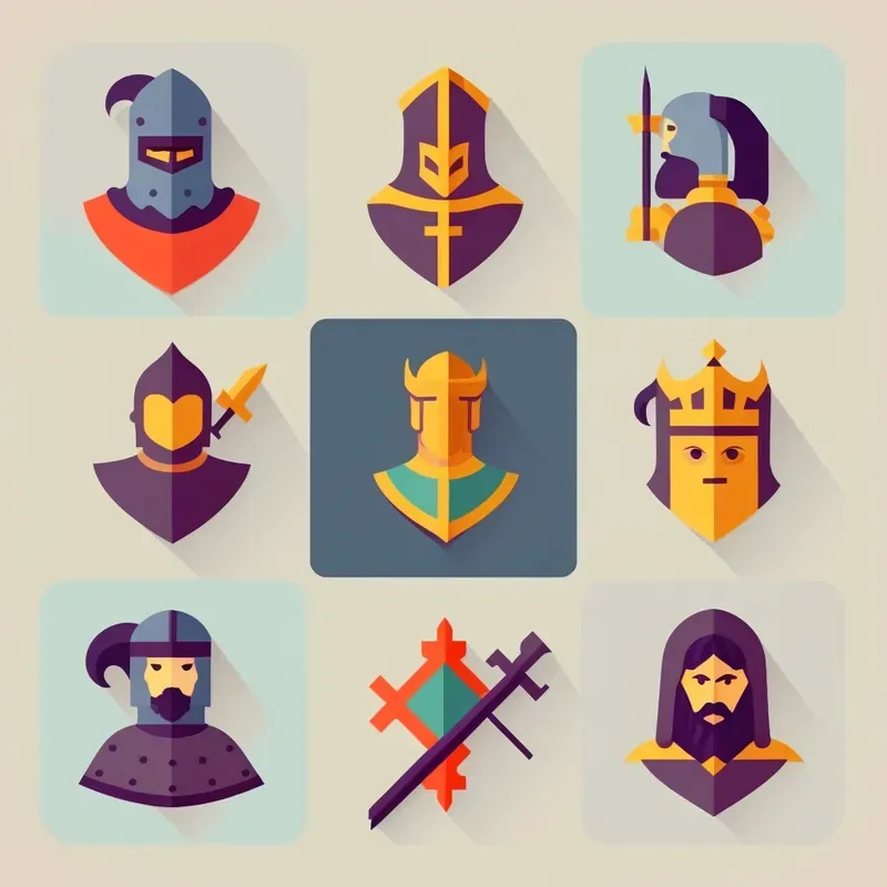 Vector Flat Style Icon Sets Midjourney Prompt | PromptBase