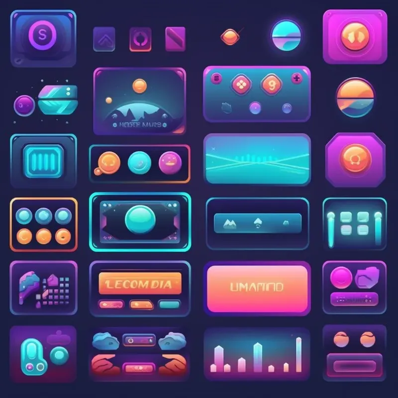 Captivating Ui Ux Web Elements Designs Midjourney Prompt | PromptBase
