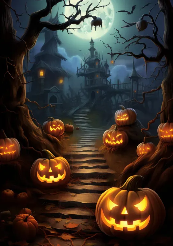 Halloween Aestethic Creepy Poster Art Midjourney Prompt PromptBase