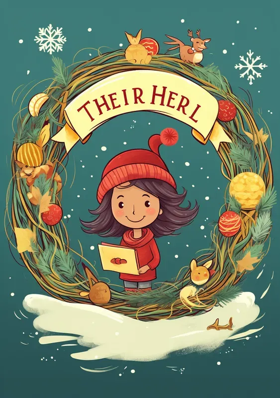 Christmas Doodles Book Cover Art Midjourney Prompt | PromptBase