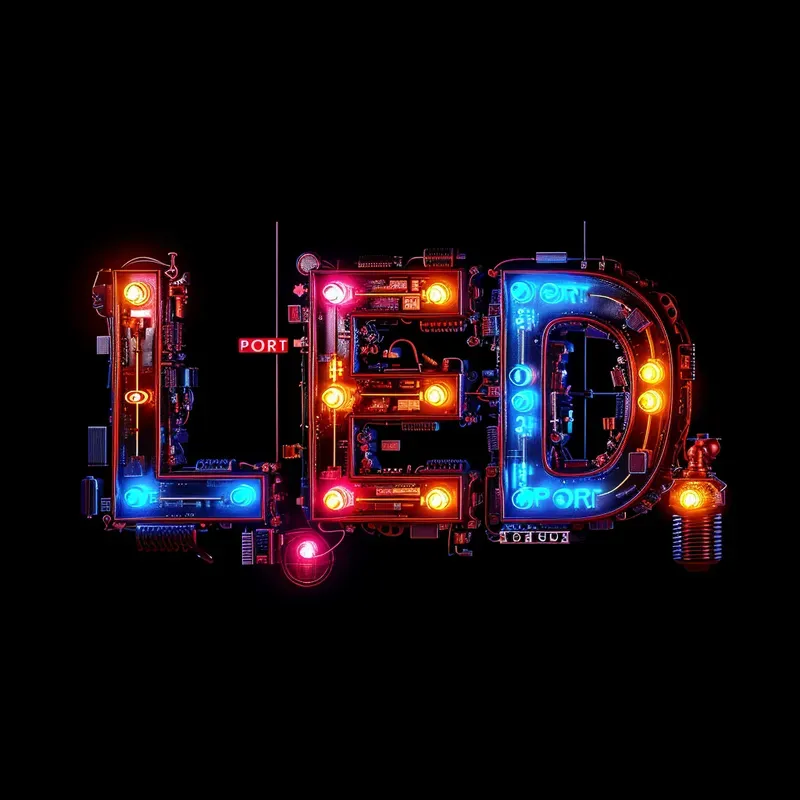 Colorful Led Lights Made Custom Texts Midjourney Prompt | PromptBase