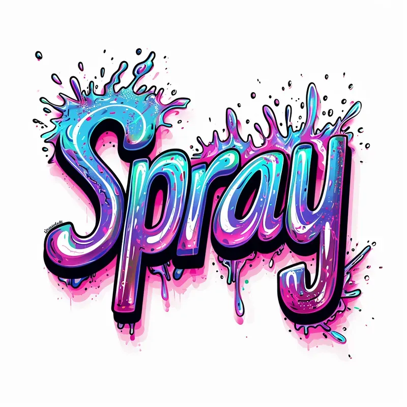 Trippy fluorescent graffiti text fonts midjourney prompt promptbase
