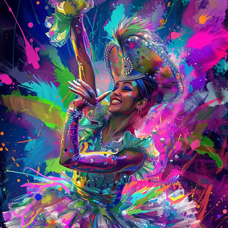 Carnival Vibes In Pop Art Colors Midjourney Prompt | PromptBase