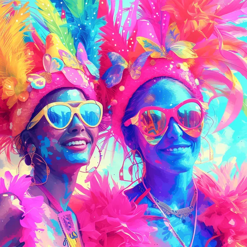 Carnival Vibes In Pop Art Colors Midjourney Prompt | PromptBase