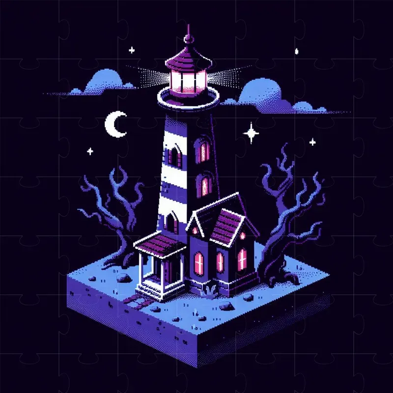 Isometric Spooky Pixel Art Buildings DALL·E Prompt | PromptBase