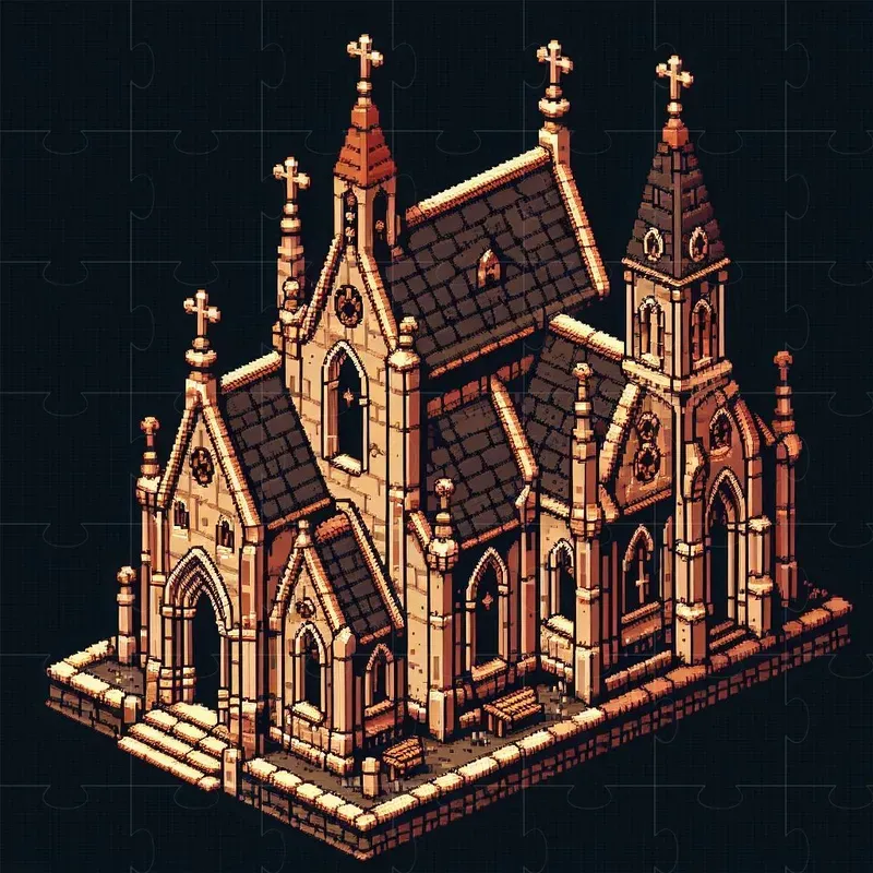 Isometric Medieval Pixel Art Buildings DALL·E Prompt | PromptBase