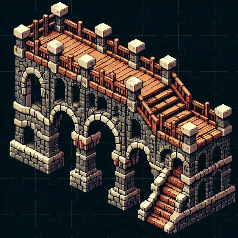 Isometric Medieval Pixel Art Buildings DALL·E Prompt | PromptBase