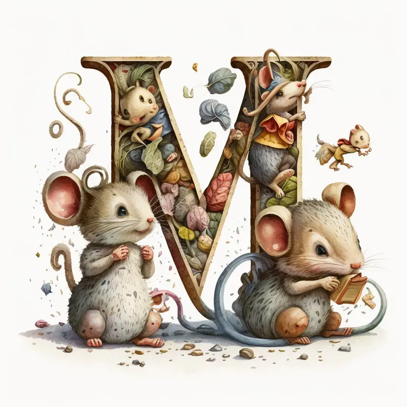 Childrens Book Animal Letter Illustrations Midjourney Prompt | PromptBase