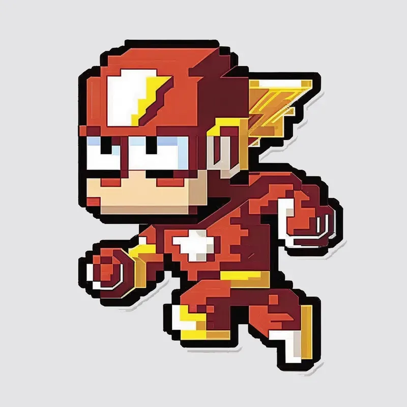 8-bit Pixel Superhero Stickers Midjourney Prompt | PromptBase