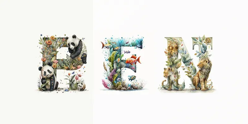 Childrens Book Animal Letter Illustrations Midjourney Prompt | PromptBase