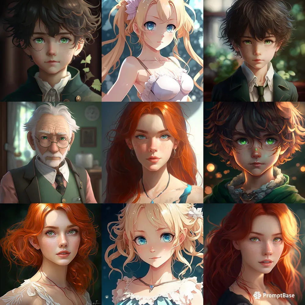 Beautiful Anime Portraits Midjourney Prompt | PromptBase