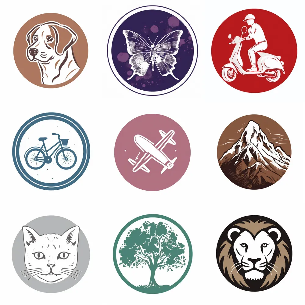 Flat Logos Midjourney Prompt | PromptBase