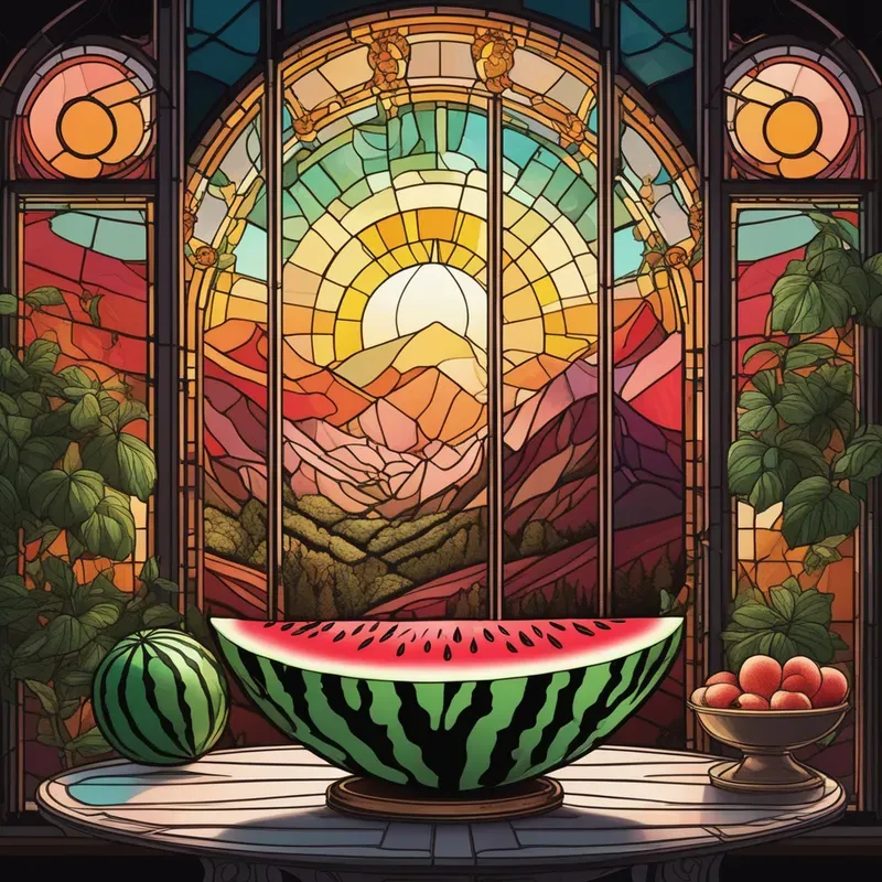 Stained Glass Landscapes Stable Diffusion Prompt | PromptBase