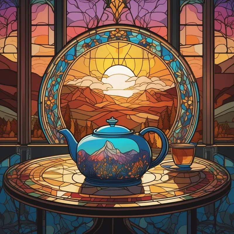 Stained Glass Landscapes Stable Diffusion Prompt | PromptBase
