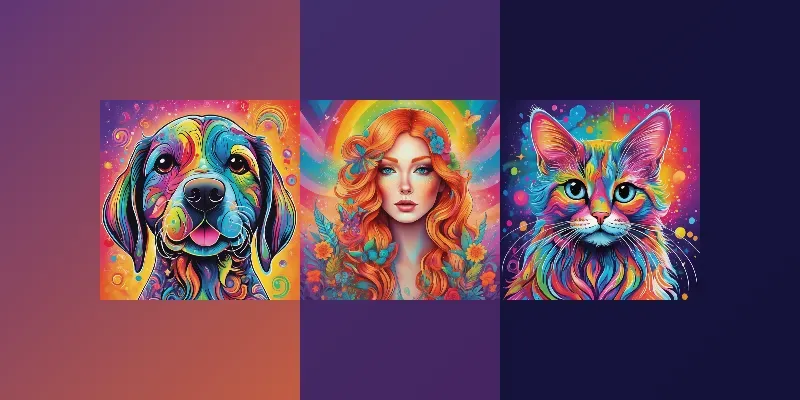 Psychedelic Rainbow Paintings Stable Diffusion Prompt | PromptBase