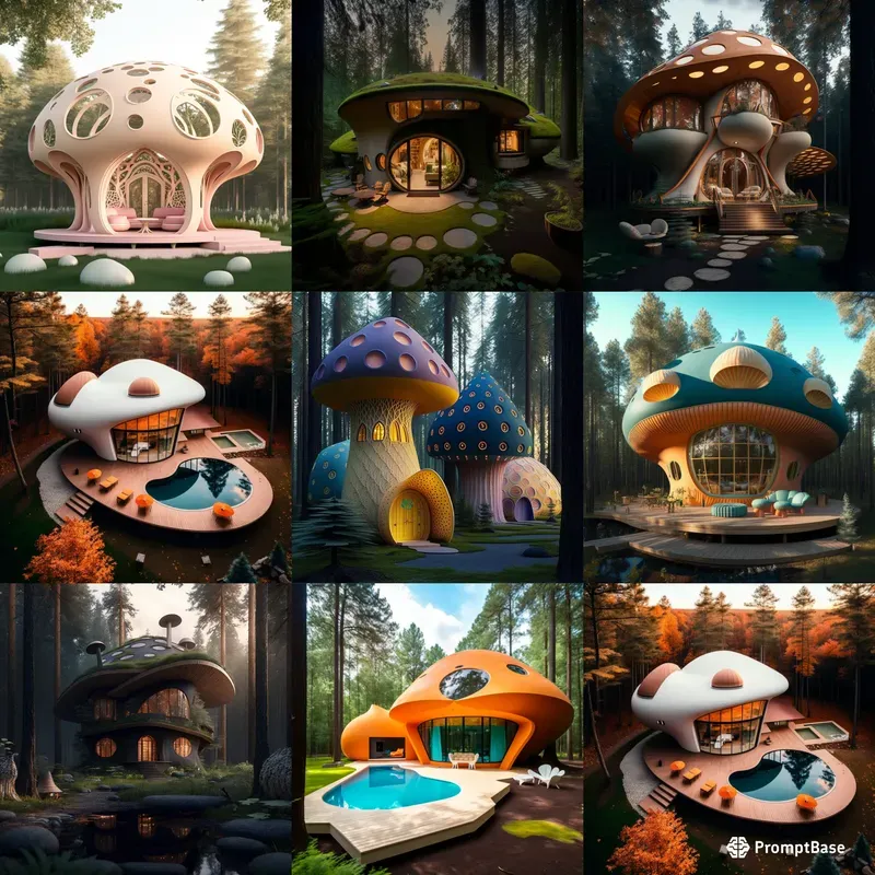 Architect Designs Modern Forest Retreats Midjourney Prompt | PromptBase