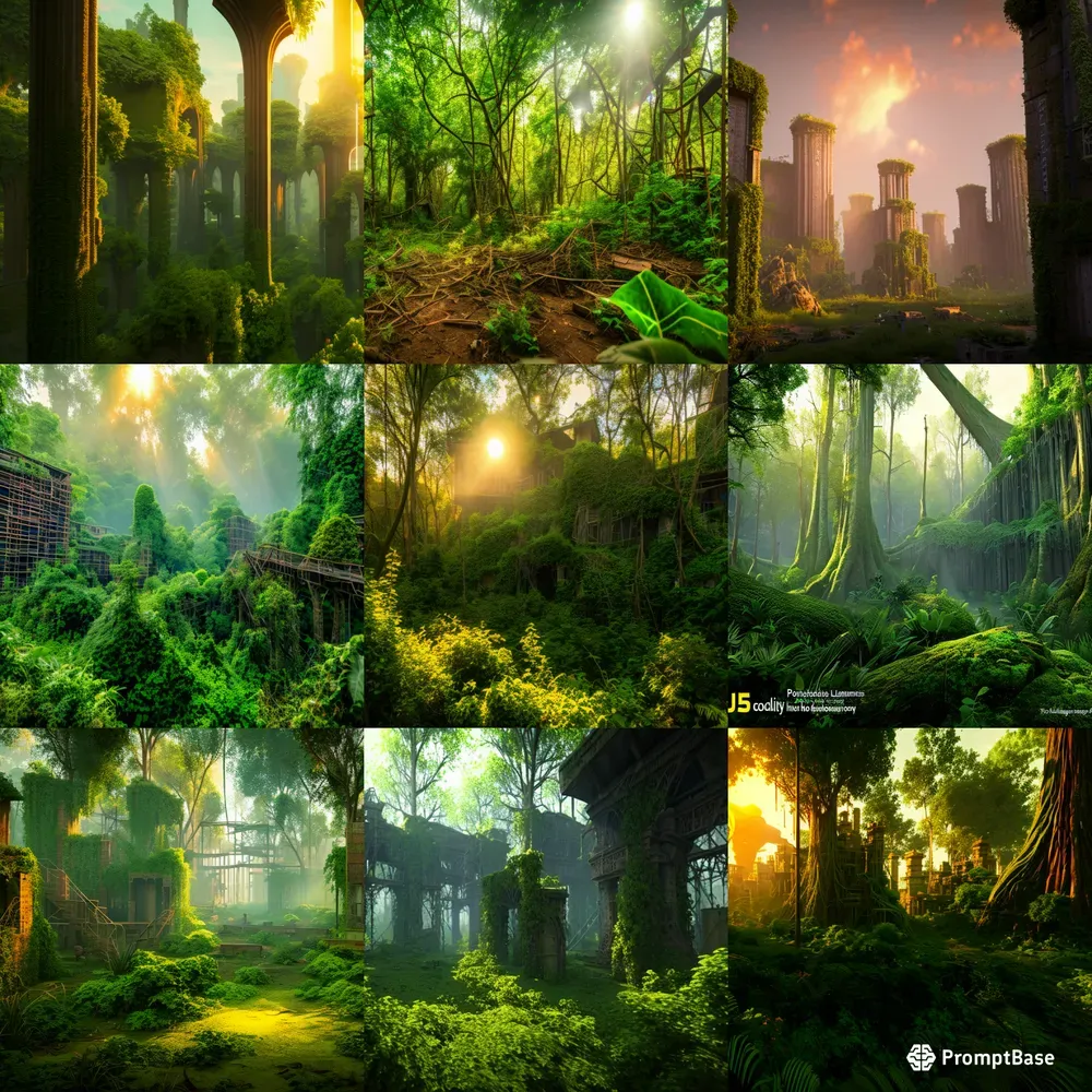Overgrown Jungle Backgrounds Stable Diffusion Prompt | PromptBase