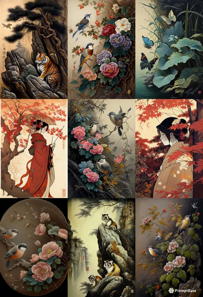 Traditional Asian Painting Midjourney Prompt PromptBase 1715708335200 1000x1000.webp