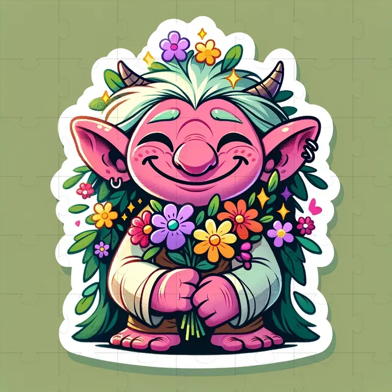 Cute Trolls Stickers DALL·E Prompt | PromptBase