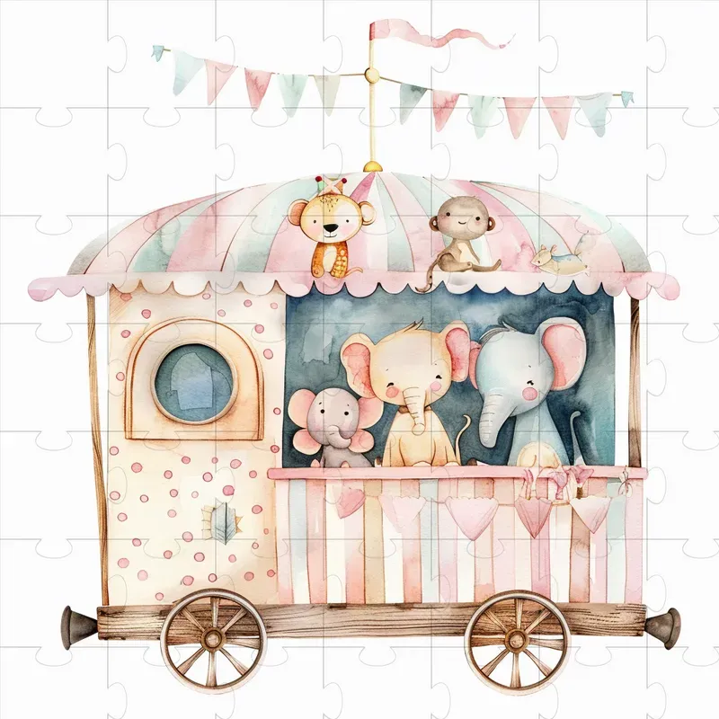 Cute Pastel Carnival Watercolor Clip Art Midjourney Prompt | PromptBase