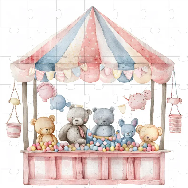 Cute Pastel Carnival Watercolor Clip Art Midjourney Prompt | PromptBase