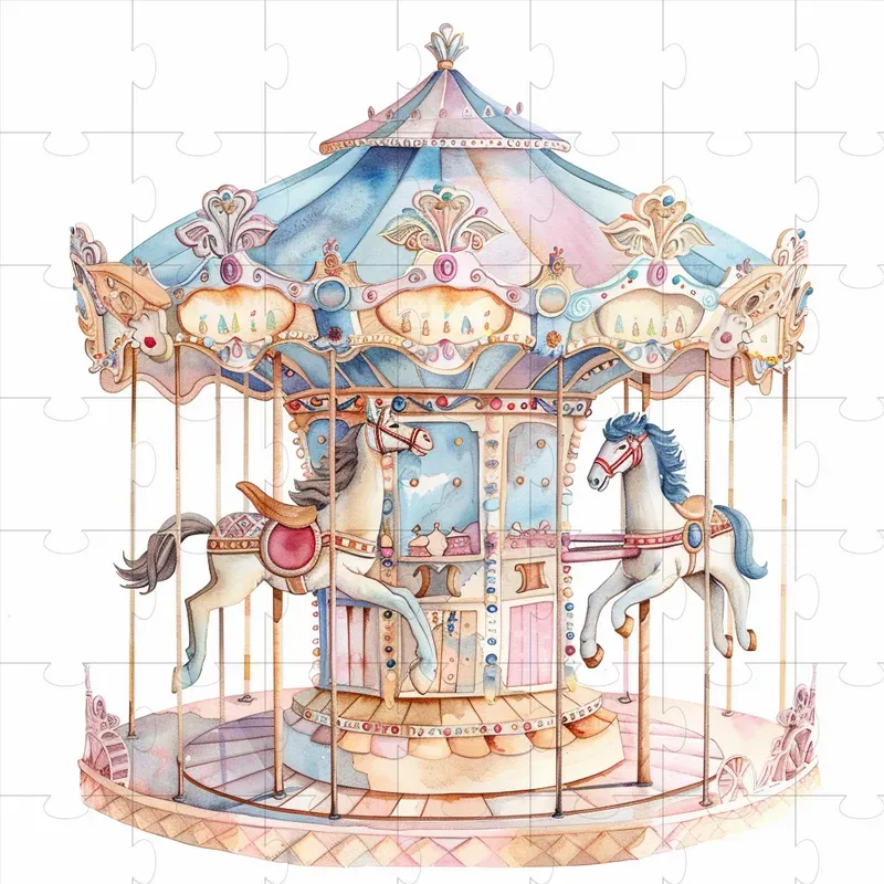 Cute Pastel Carnival Watercolor Clip Art Midjourney Prompt | PromptBase