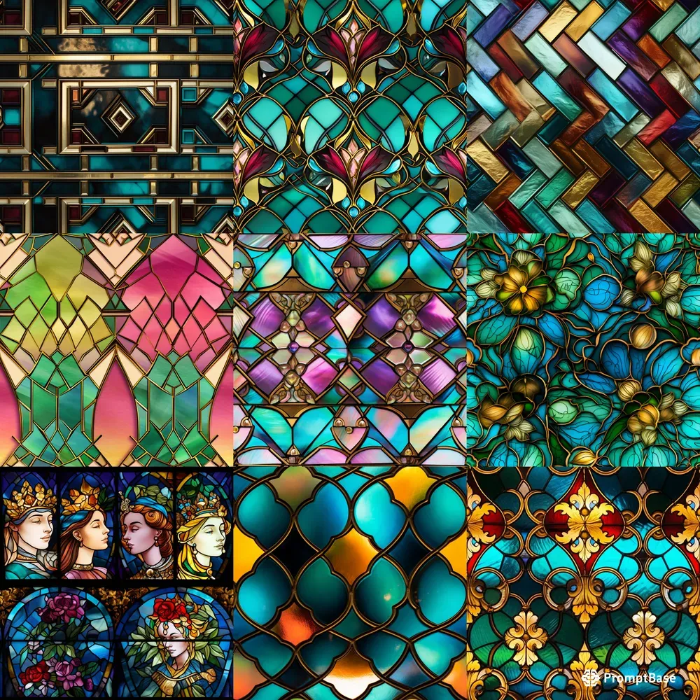 Colorful Glass Pattern Colorful Glass Patterns Midjourney Prompt | PromptBase