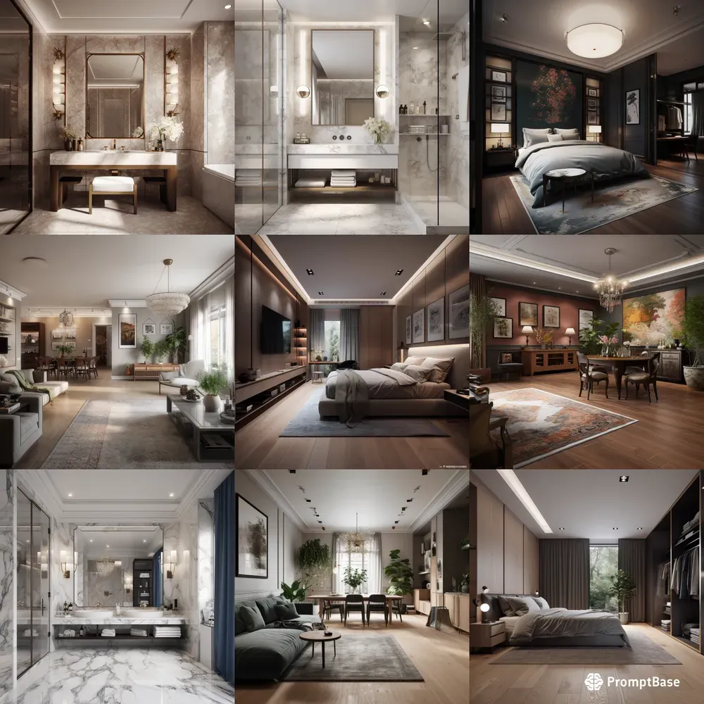 Interior Design Renderings Midjourney Prompt | PromptBase